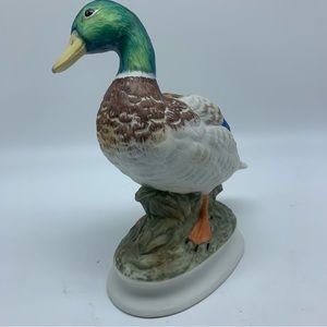 Hand Painted Ceramic Mallard Duck From Mexico By H
